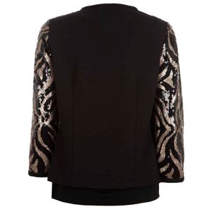 Cardigan senza bottoni con paillettes