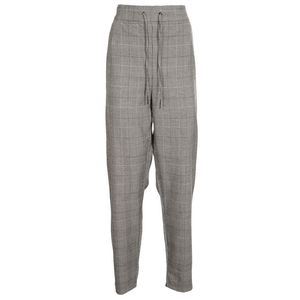 Checked trousers in viscose blend