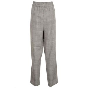 Checked trousers in viscose blend