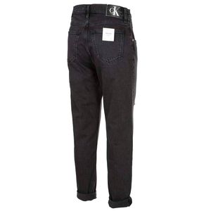 Jeans nero a vita alta Mom Fit