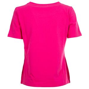 Solid color T-shirt with applications