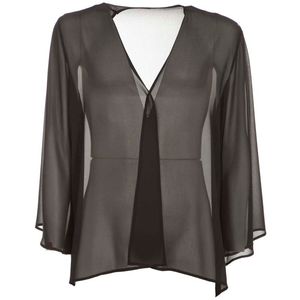 Black satin shrug