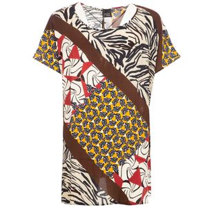 Fawn printed viscose tunic