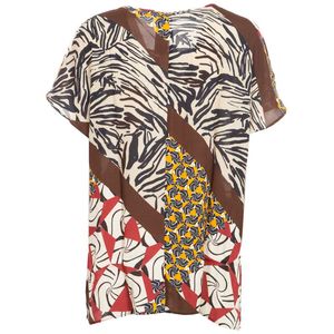 Fawn printed viscose tunic