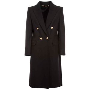 Nono black double-breasted coat