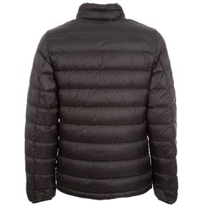 Lightweight solid black down jacket