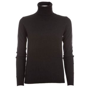 Black turtleneck in wool and cashmere blend
