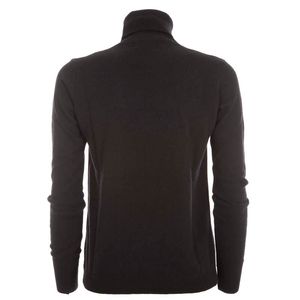 Black turtleneck in wool and cashmere blend