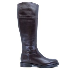 High boot in smooth leather