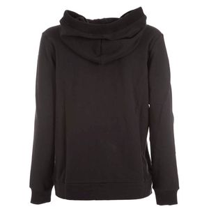 Black sweatshirt with sequin logo and zip