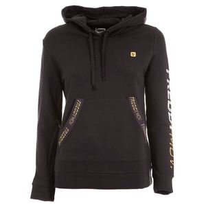 Felpa con cappuccio e logo dorato