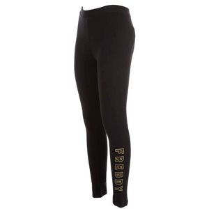 Leggins in cotone con logo dorato