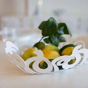 Center table Ribbons oval white