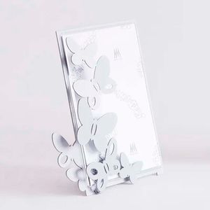 Small white butterfly photo holder