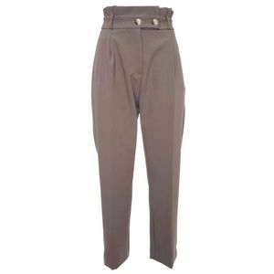 High-waisted baggy trousers