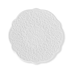 Dressed coffee saucer with decoration