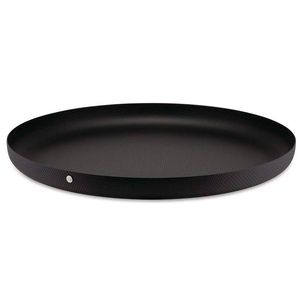 Vassoio tondo in acciaio nero 35cm