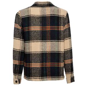 Checked field jacket in wool blend