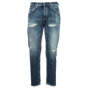 Brighton carrot fit jeans with abrasions