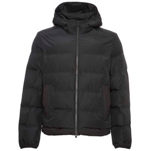 Solid color opaque down jacket with hood