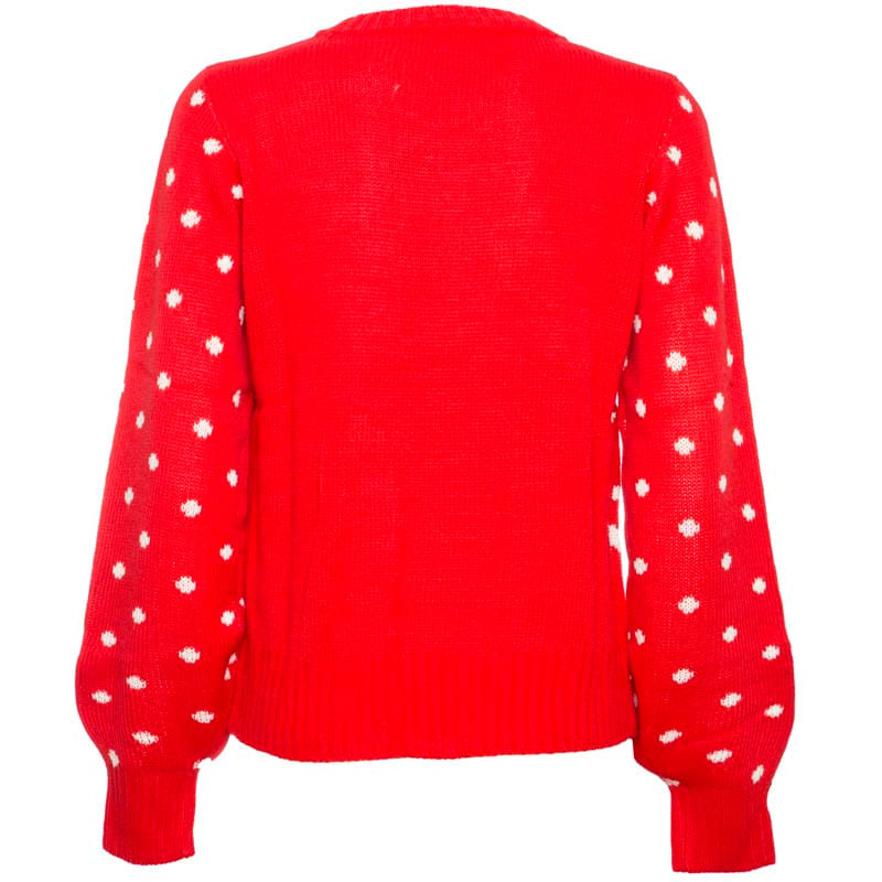Vero Moda - Maglione natalizio rosso a pois su Arteni.it - Arteni Shop