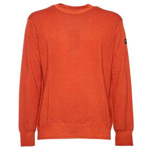 Orange virgin wool crewneck sweater