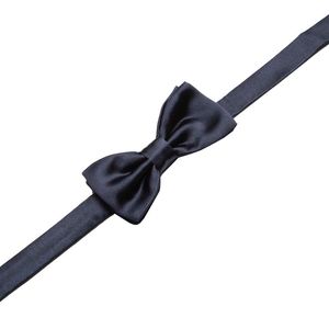 Solid color silk bow tie