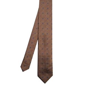 Patterned pure silk tie