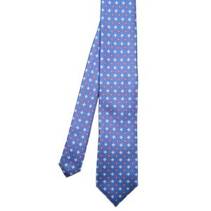 Patterned pure silk tie