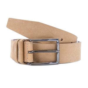 Velvet effect leather belt