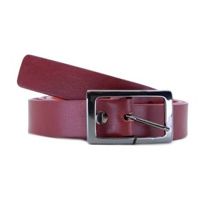 Solid color belt in real leather