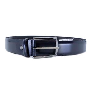 Navy blue belt in matte leather