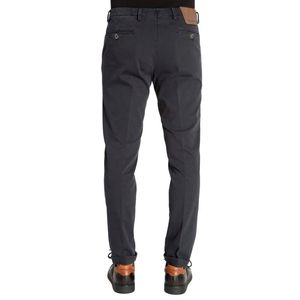 Textured stretch cotton trousers