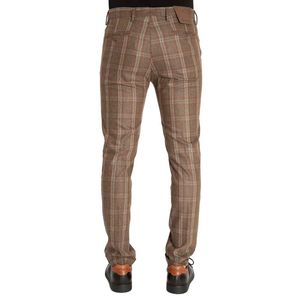 Pantalone a quadri in lana e viscosa