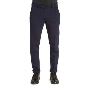 Pantalone blu navy in viscosa stretch