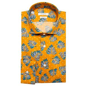 Shirt with floral pattern in cotton