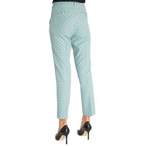 Turquoise trousers in Erica cotton blend