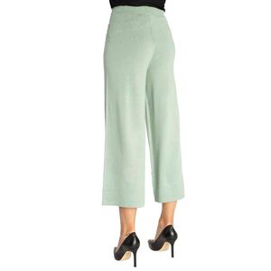 Paper viscose knit trousers