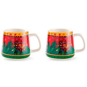 Laurel Burch Jungle Red Mug Set