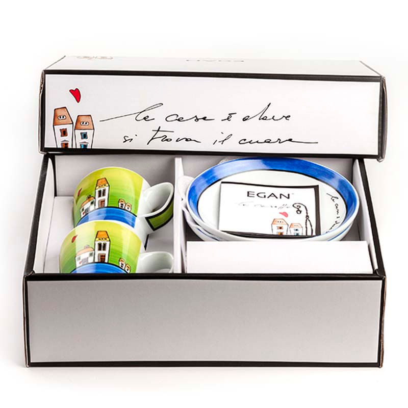 Set 4 Tazzine Caffè Egan - Theme 7 Nani Disney, Porcellana 80 Ml, Con Portatazzine Metal - Foto 12