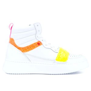 Cada high sneakers with fluorescent details