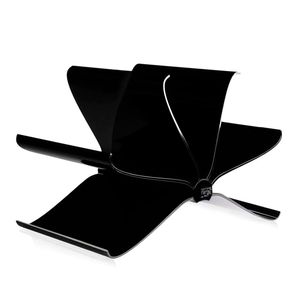 Front Page black glossy magazine holder