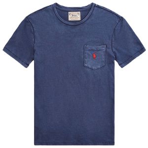 Custom Slim fit blue T-Shirt with pocket