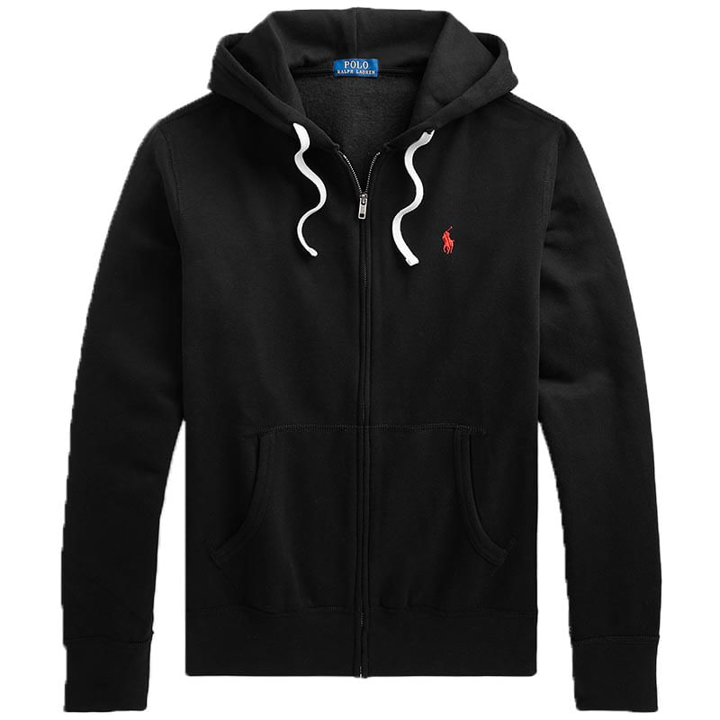 polo hoodie black