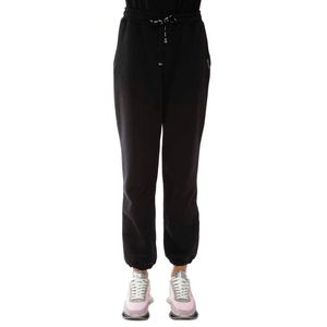 Black sports trousers with logoed laces