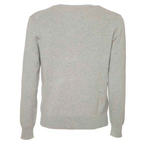 Gray cotton sweater with pony