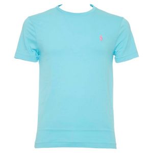T-Shirt Custom Slim Fit French Turquoise con pony