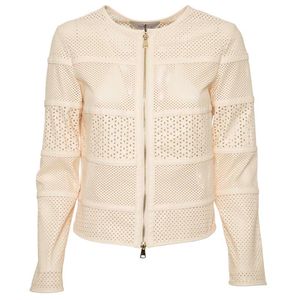Istmo perforated faux leather jacket