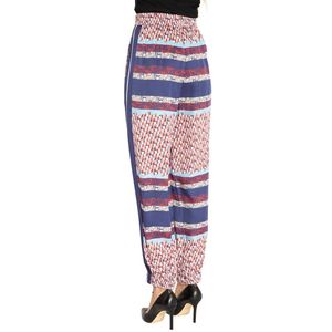 Sports trousers in printed viscose