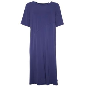 Long purple dress with drawstring